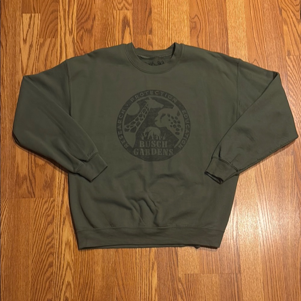 Green Busch Gardens sweatshirt